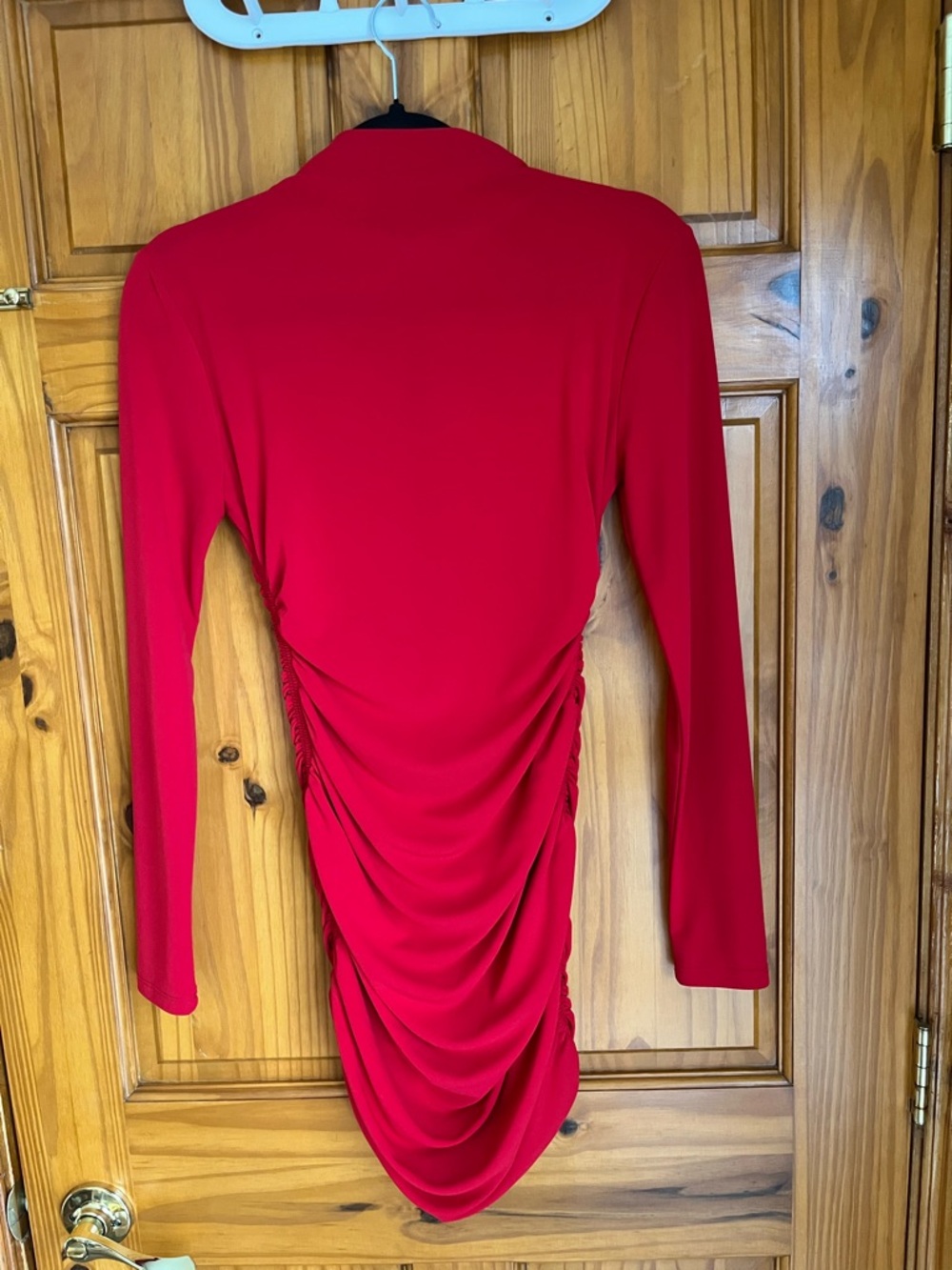 ZARA Scarlet Ruched Long Sleeve Mini Dress - Picture 2 of 6